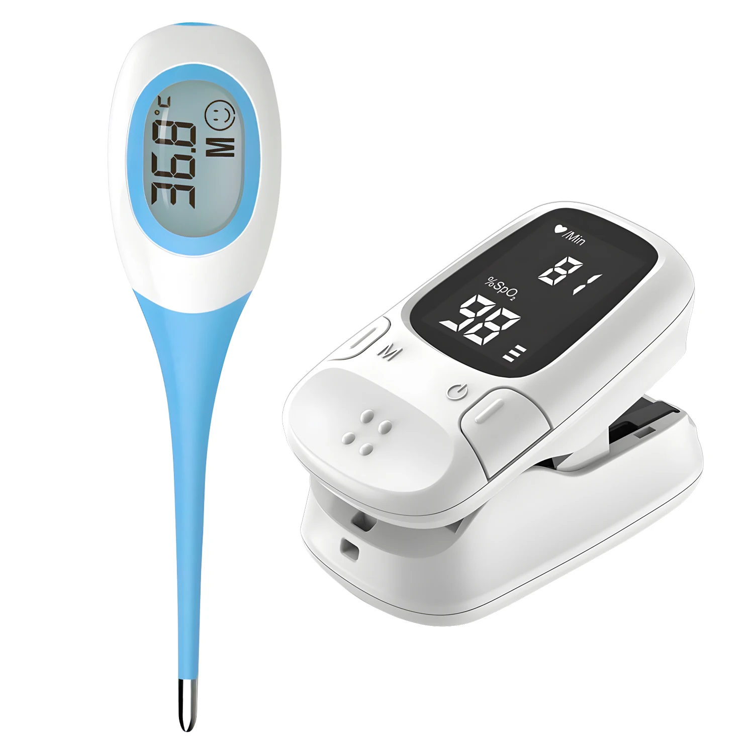 

Электронный термометр с мягкой головкой: измерение полости рта/подмышек для домашних взрослых и детей, пульсоксиметр с зажимом для пальцев