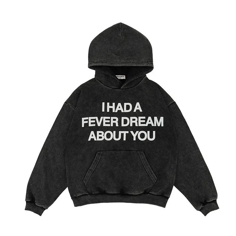 Text-printed hoodie