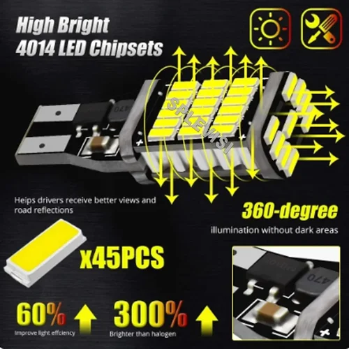 Imagen 2 del producto 4 Uds. Bombillas de luces LED de marcha atrás de respaldo blanco brillante para Jeep Grand Cherokee 2011-2021 2012 2013 2014 2015 2016 2017 2018 2019