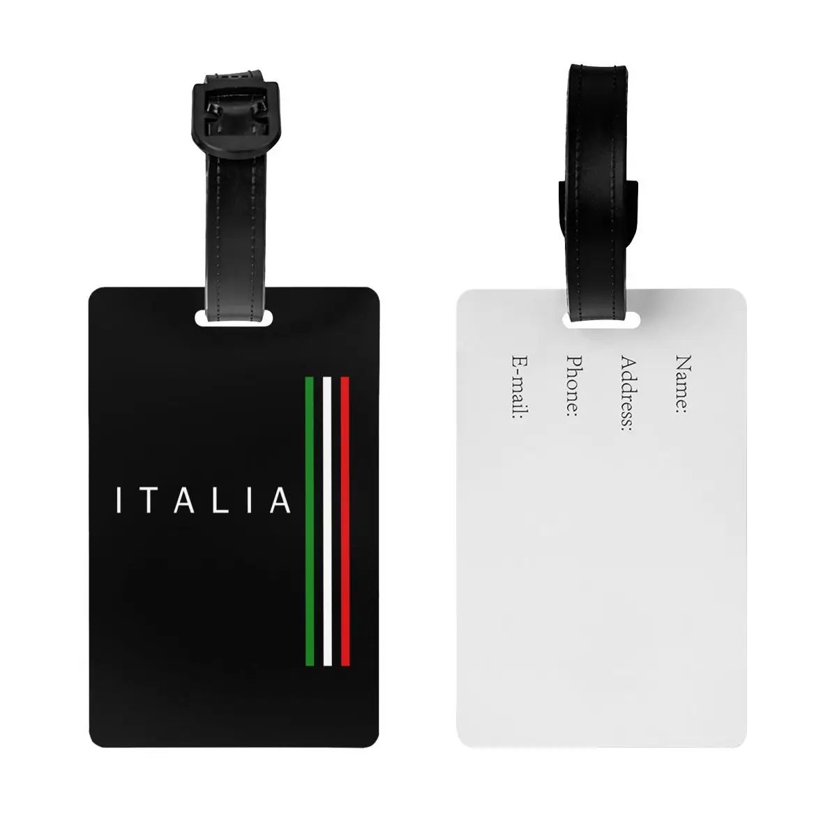 Custom Italy Flag Luggage Tags for Suitcases Funny Italian Proud Baggage Tags Privacy Cover Name ID Card