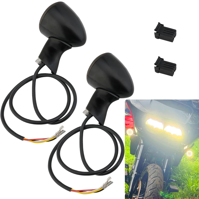 Motorcycle LED Integrated Rear Brake Running Turn Signal Indicator Light for Harley Sportster XL883 XL1200 72 48 1992-up