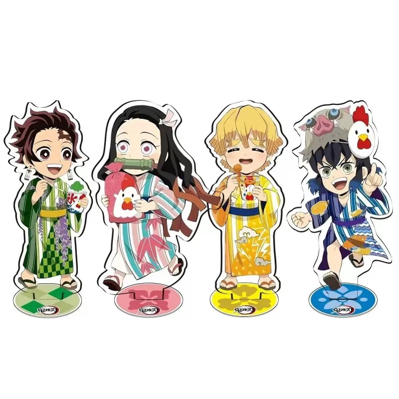 8 pieces/Demon Slayer: Blade Acrylic Stand Character Tanjiro Nezuko Desktop Decoration Anime Peripheral Set