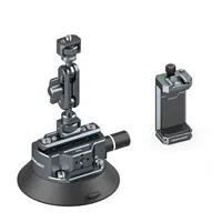 Soporte de ventosa para cámara Leaplight con riel NATO, soporte de aluminio para coche para cabezal esférico, brazo mágico, bomba de aire, accesorios de ventosa de vacío