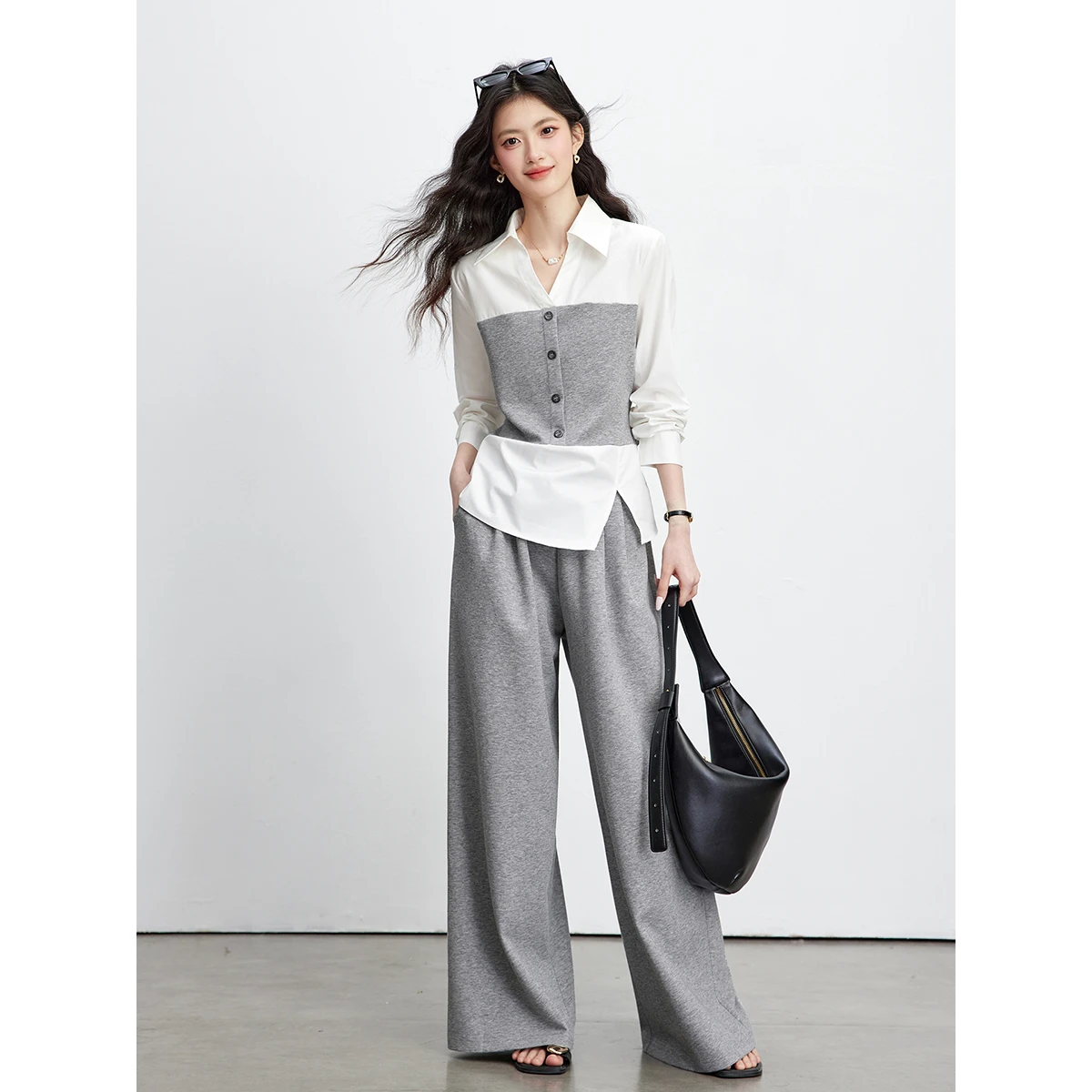VIMLY Damen Pendler-Set 2-teil – Tie Front Shirt Bewertung und Preis