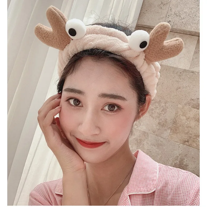 

Women Coral Fleece Elastic Hair BandsSoft Wash Face Hairbands Bow Headband Hair Accessories Girls Sweet Cute Headwear Ornaments