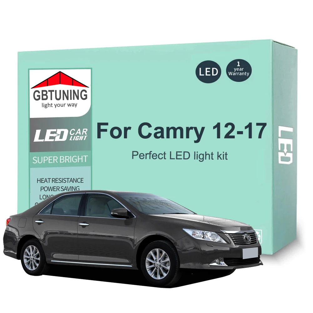 14Pcs Canbus Bulb Car Reading Trunk Lamp LED Interior Light Kit For Toyota Camry XV50 2012 2013 2014 2015 2016 2017 No Error