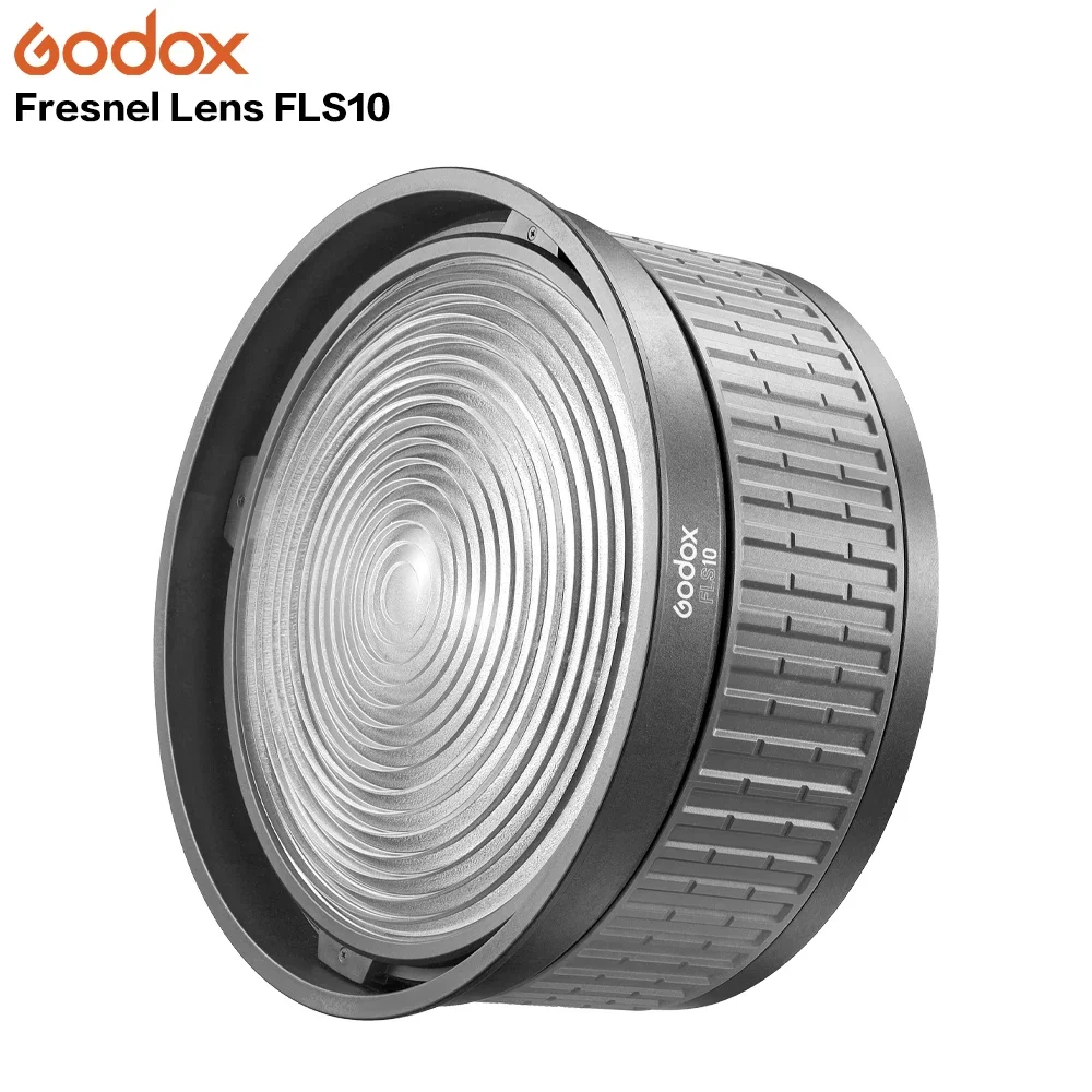 

God ox FLS10 10Inch Fresnel Lens Focusing Adapter Spotlight Bowens Mount Glass Shaping Lamp Carrying Bag for Video