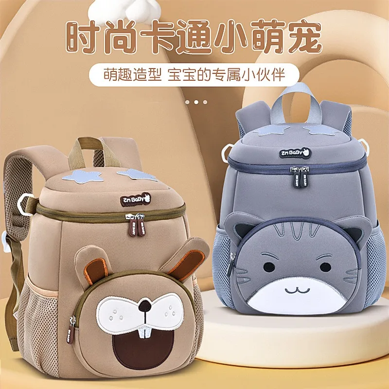 Kindergarten Kids Backpack Boys Cartoon Cute Shoulders Backpack Lightweight Breathable Waterproof Schoolbag Kids Mini Backpacks