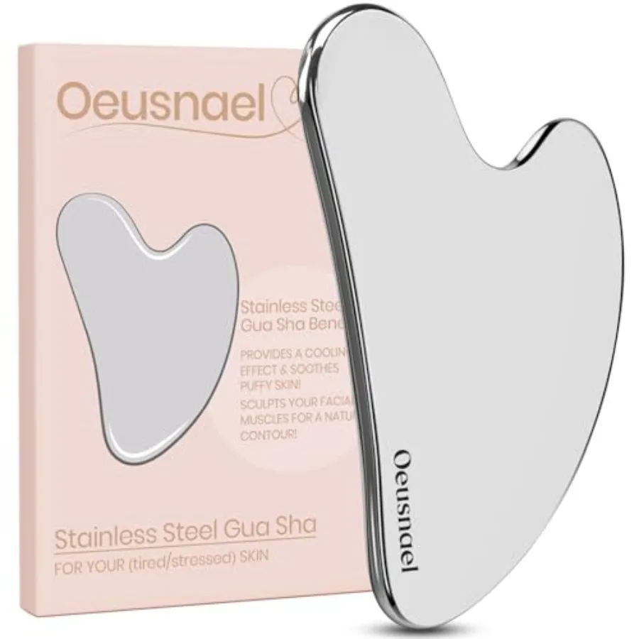 

Stains Steel Gua Sa Facial Tools, Lympatic Drainage Masr Face, Face ing and Jawline Sr, Puffin Reducing, Neck Body Guasa Tool,