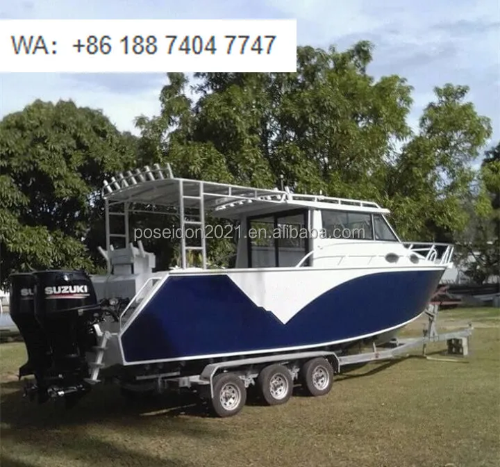 Family Use V Hull 9m 30ft Luxury Yacht Aluminum Boat with Outboard Motor 300-500HP 9 Person Capacity for Leisure Sports Fishing