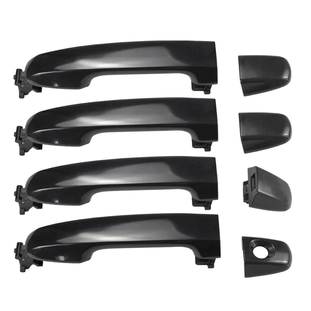 1Set Exterior Rear Door Handle for Lexus Toyota GX460 4Runner 10-21 Toyota Camry 12-17 69210-60170 69250-60060 Black