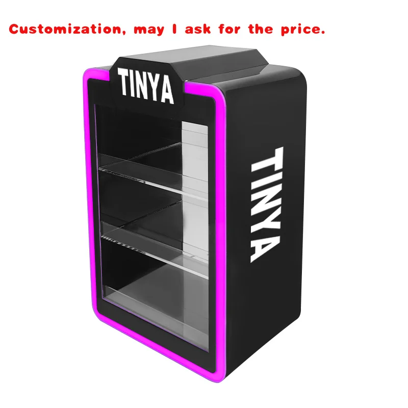 

custom.Tinya Smoke Shop Display Acrylic Display Stands Counter RGB LED Lighted Display Cabinet