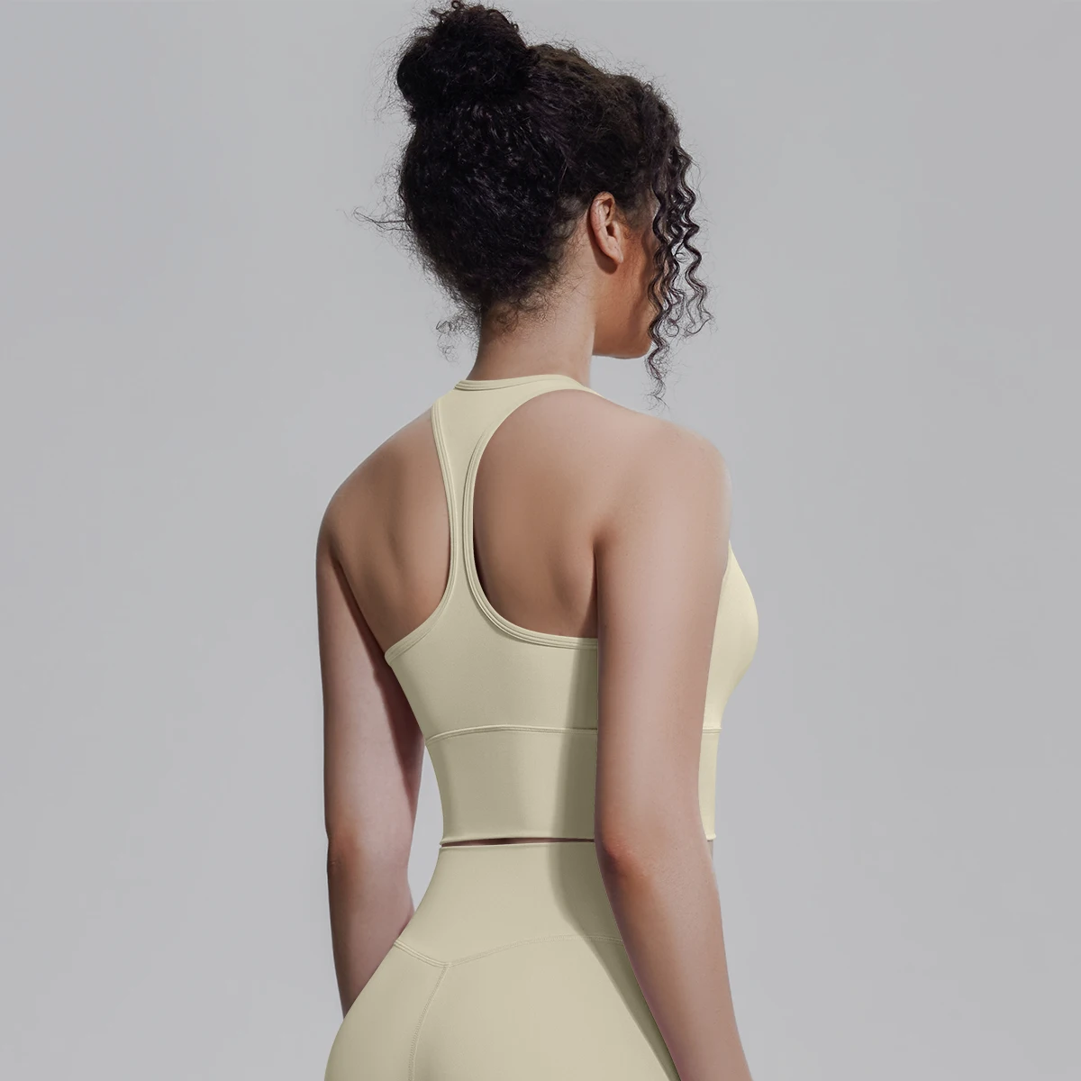 Rooftrellen Damen Fitness Yoga Sport-Top Sexy Rückenfreies I-förmiges Top Einfarbig Sommer Workout Gym-Kleidung Yoga-Top – Detail 17