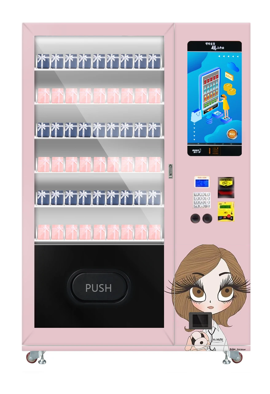 Custom Hair Cosmetics Vending Machines for Sale Facial Masks Lipstick Jewelry Lash Toys Makeup Gumball Combo Vending Machine