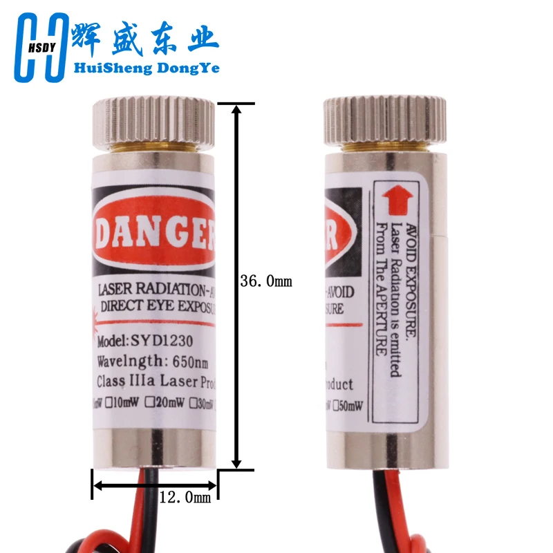 650nm 5mW Red Point / Line / Cross modulo Laser testa lente in vetro messa a fuoco focalizzabile testa a diodi Laser regolabile classe industriale