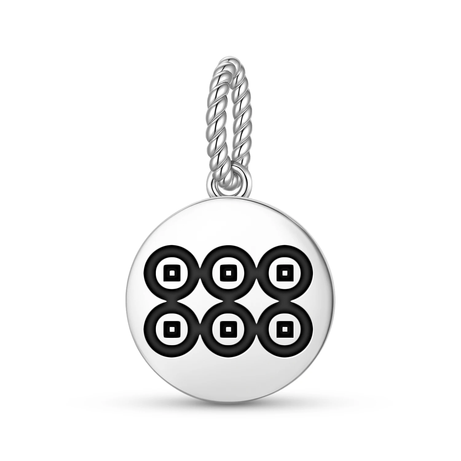 Colgante japonés Sanada Yukimura de Plata de Ley 925, abalorio con símbolo para mujer, pulsera, collar, joyería de moda