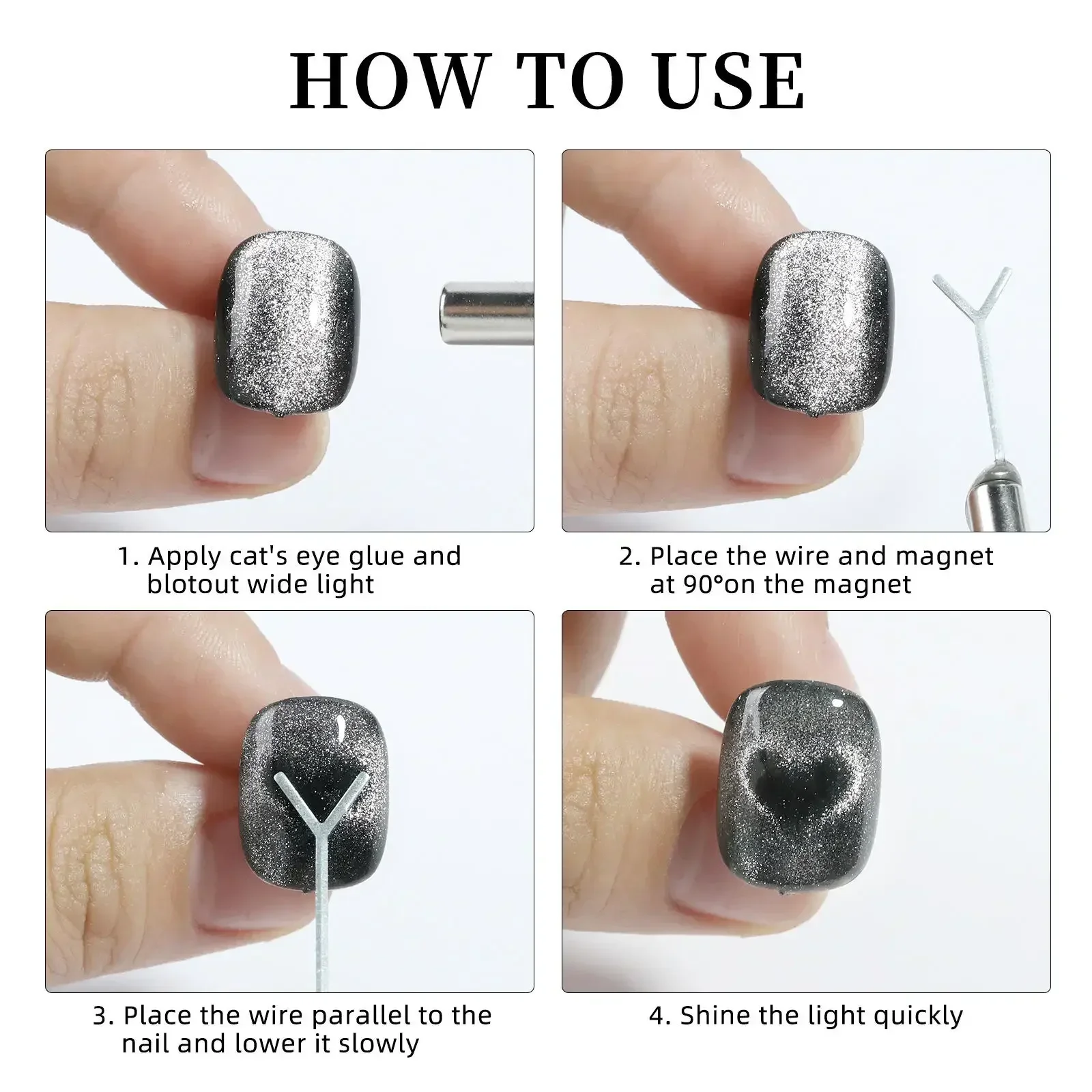 Dual Pole Cat Eye Magnete Y Form Herz Design Nail art Set Gel Polnisch Magnetische Maniküre Werkzeuge Professionelle DIY Kit