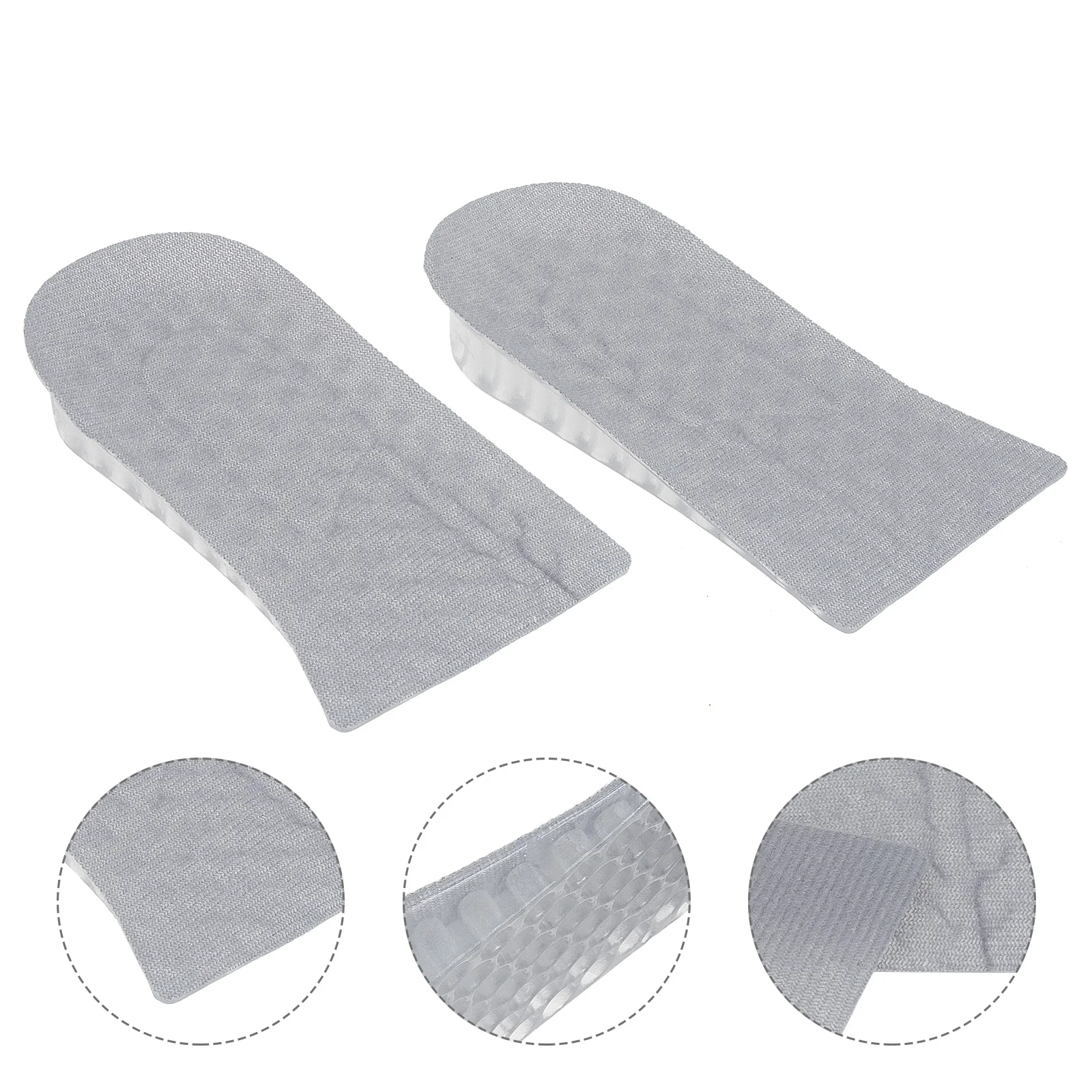 

2Pairs Height Increase Insoles Invisible Heel Lift Shock Absorption Flexible Breathable Shoe Pads Suitable for Running Dress