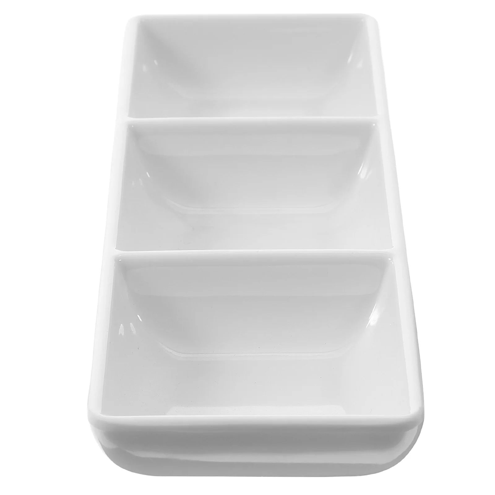 

Three-Section Dipping Saucer Appetizer Serving Plates Unique Design for Different Flavors Household Condiment Dishes