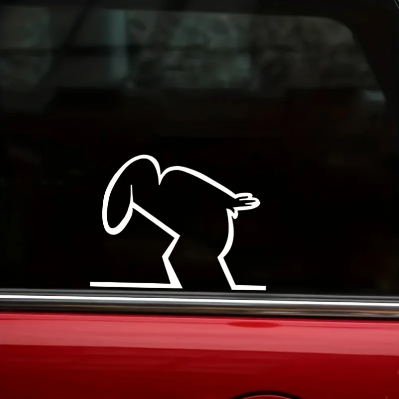

1pc Funny Minimalist Line Art Vinyl Car Sticker Easy Apply Remove For Car Truck SUV Window Decor
