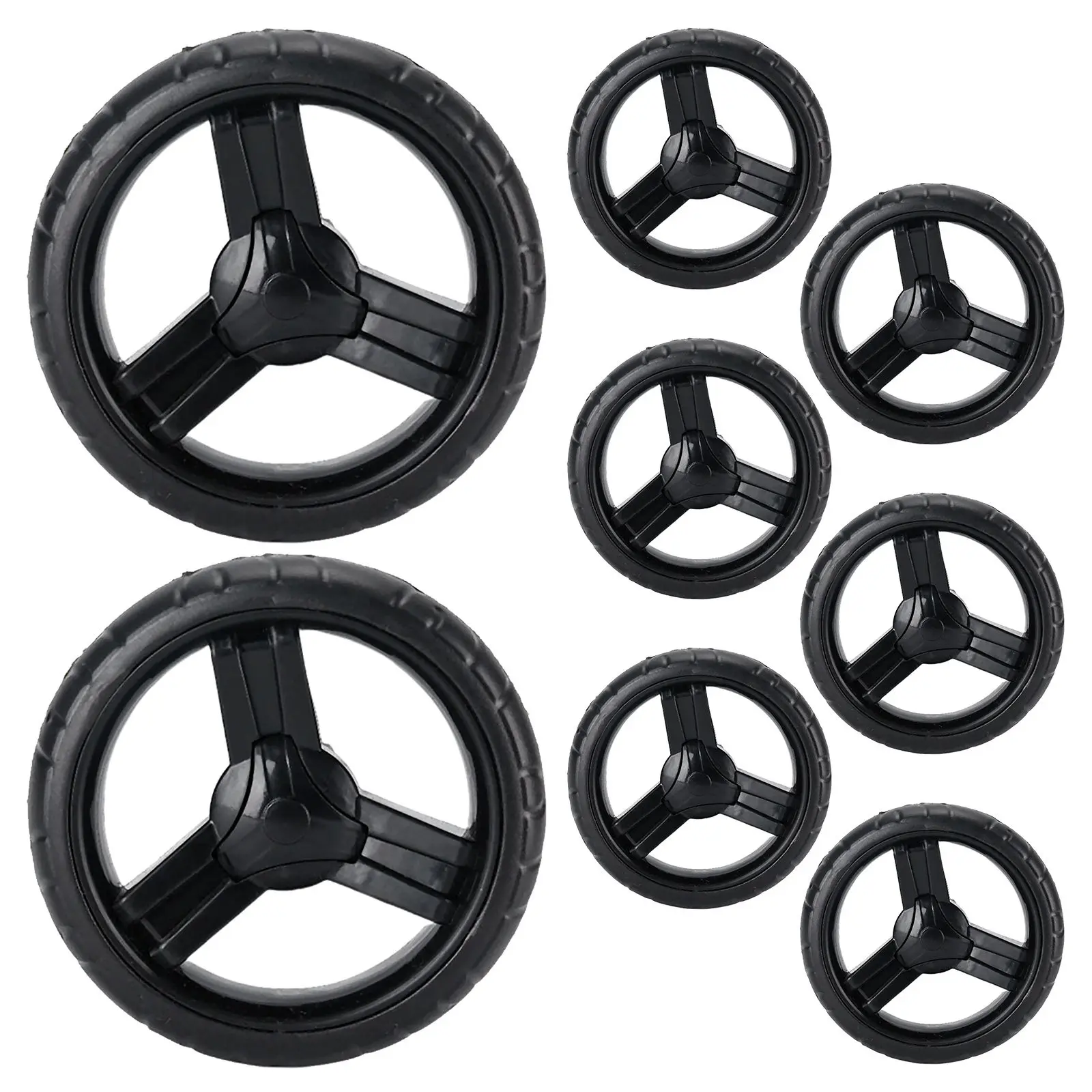 

Комплект из 8 колесиков из ЭВА для детской коляски, 5,5 дюймов, с фиксированным штоком, бесшумные, плавные вращения