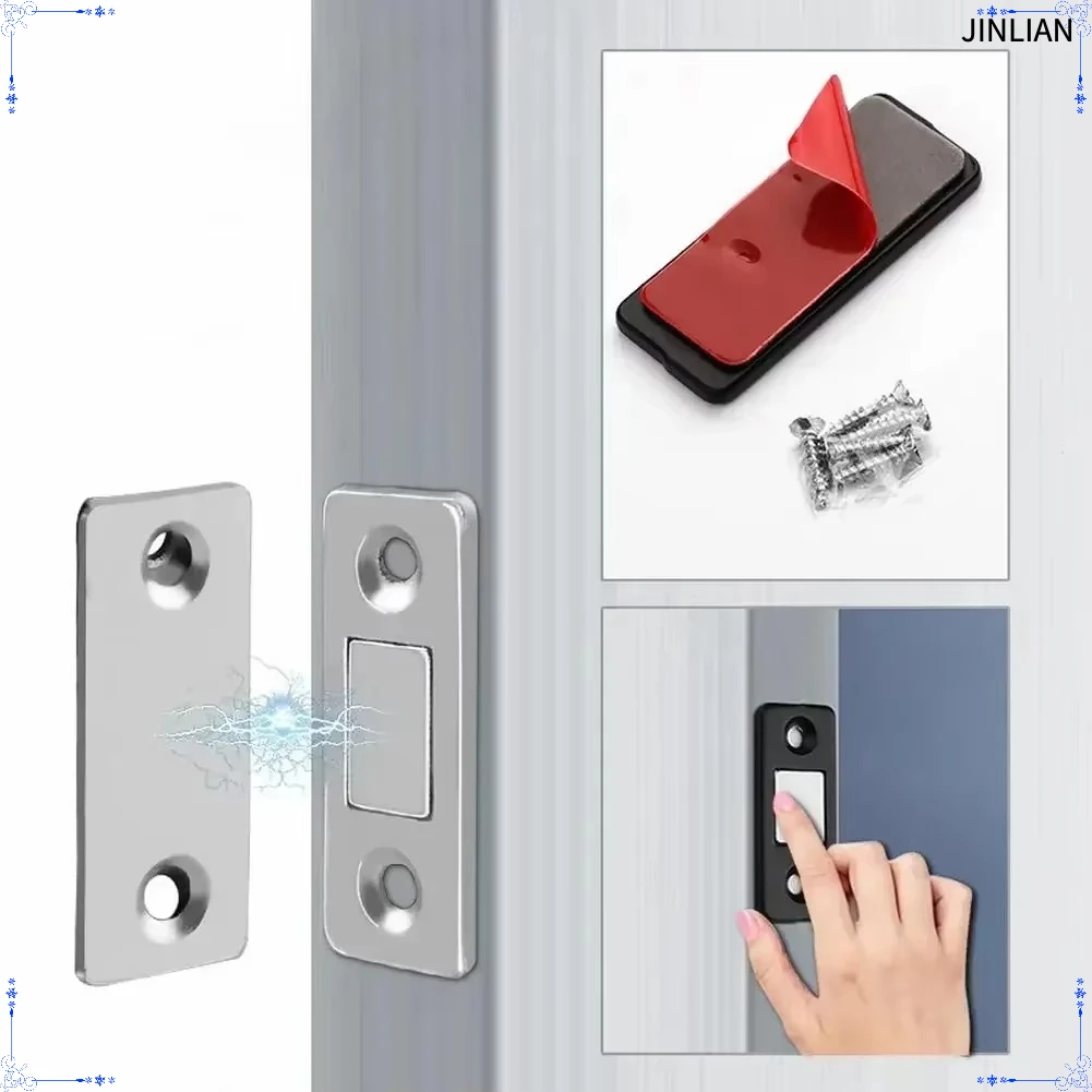 Cabinet Magnetic Catch Ultra Thin Adhesive Cabinet Latch Magnetic Closures For Kitchen Closet Door Closing Magnetic Door Catch