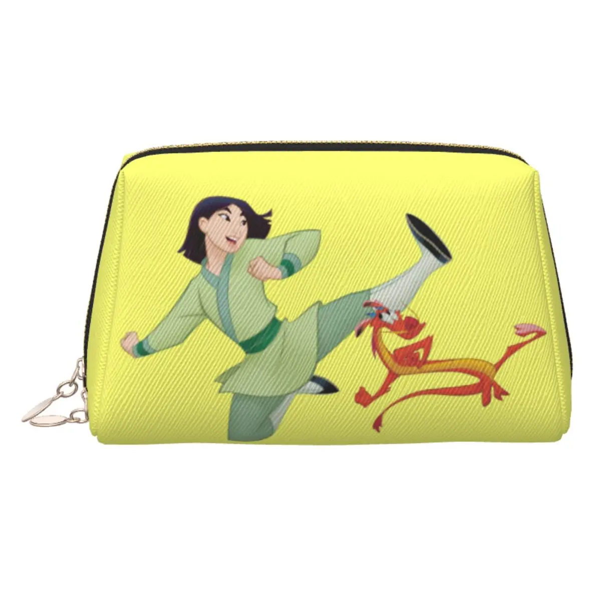

Custom Mulan And Mushu Travel Cosmetic Bag for Women Toiletry Makeup Organizer Lady Beauty Storage Dopp Kit