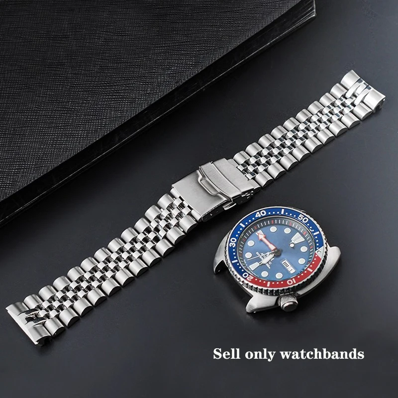 Solid stainless wristband for Seiko steel watch strap abalone series turtle srpa21 srp777 srpc25 srp773 Bracelet 22mm Watch Band