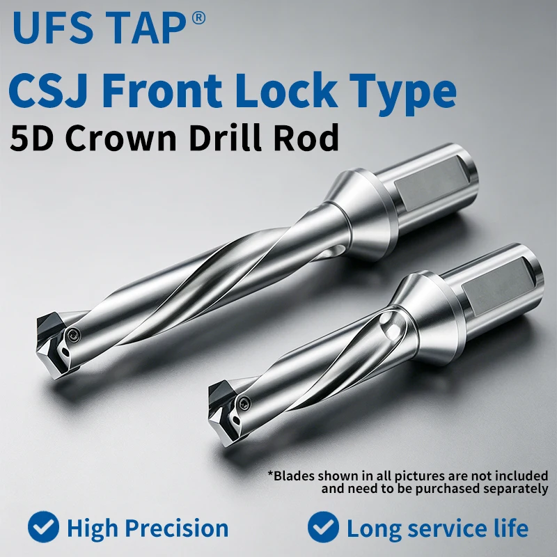 UFS TAP CSJ Crown Drill Front Lock Type 3D/4D/5D Diameter 16.0-23.9mm Internal Cooling Carbide Bit 0.1 Standard Indexable Drill