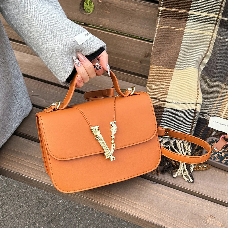 Original Square Diaper Bag Women Satchel Handbag Textured Leather Crossbody Shoulder Purse Retro Classic - view 3