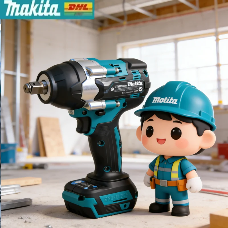 

Original Makita 18V Lithium-Ion Battery,Makita DTW700 Brushless Cordless Impact Wrench High Torque Professional Power Tool