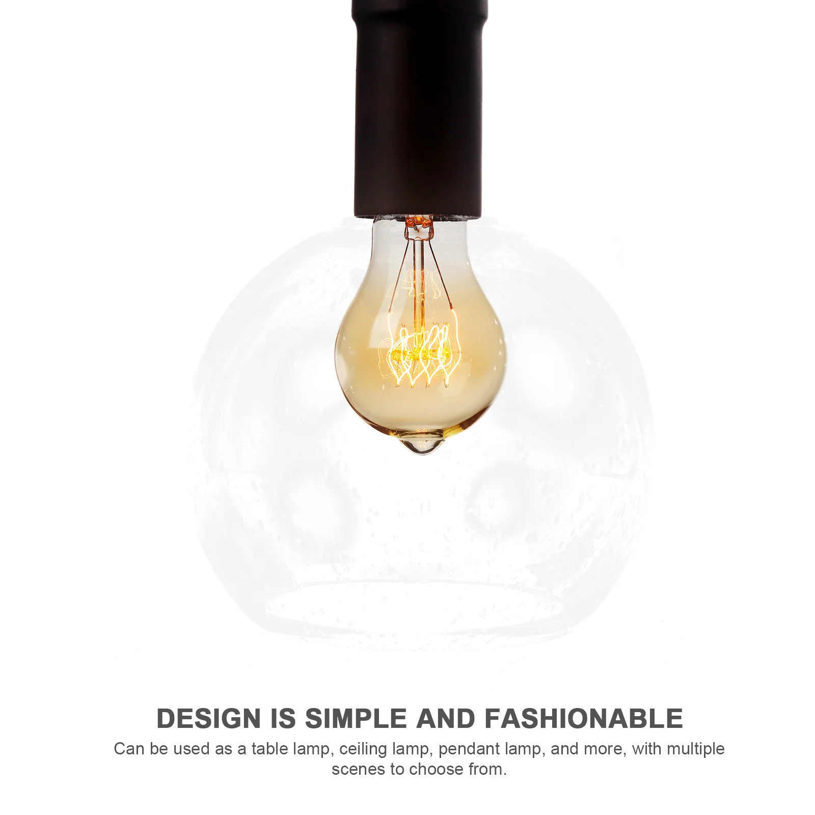 

Replacement Globe Glass Lampshade Clear Round Design Easy Install for Pendant Ceiling Table Lamp Light Fixture Cover