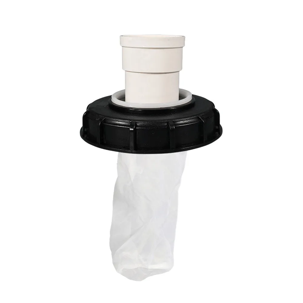 163mm IBC Ton Drum Fittings Plastic Cap with Filter Screw T-shaped/Straight Head/Elbow/Vertical Rainwater Filter Cover Washable