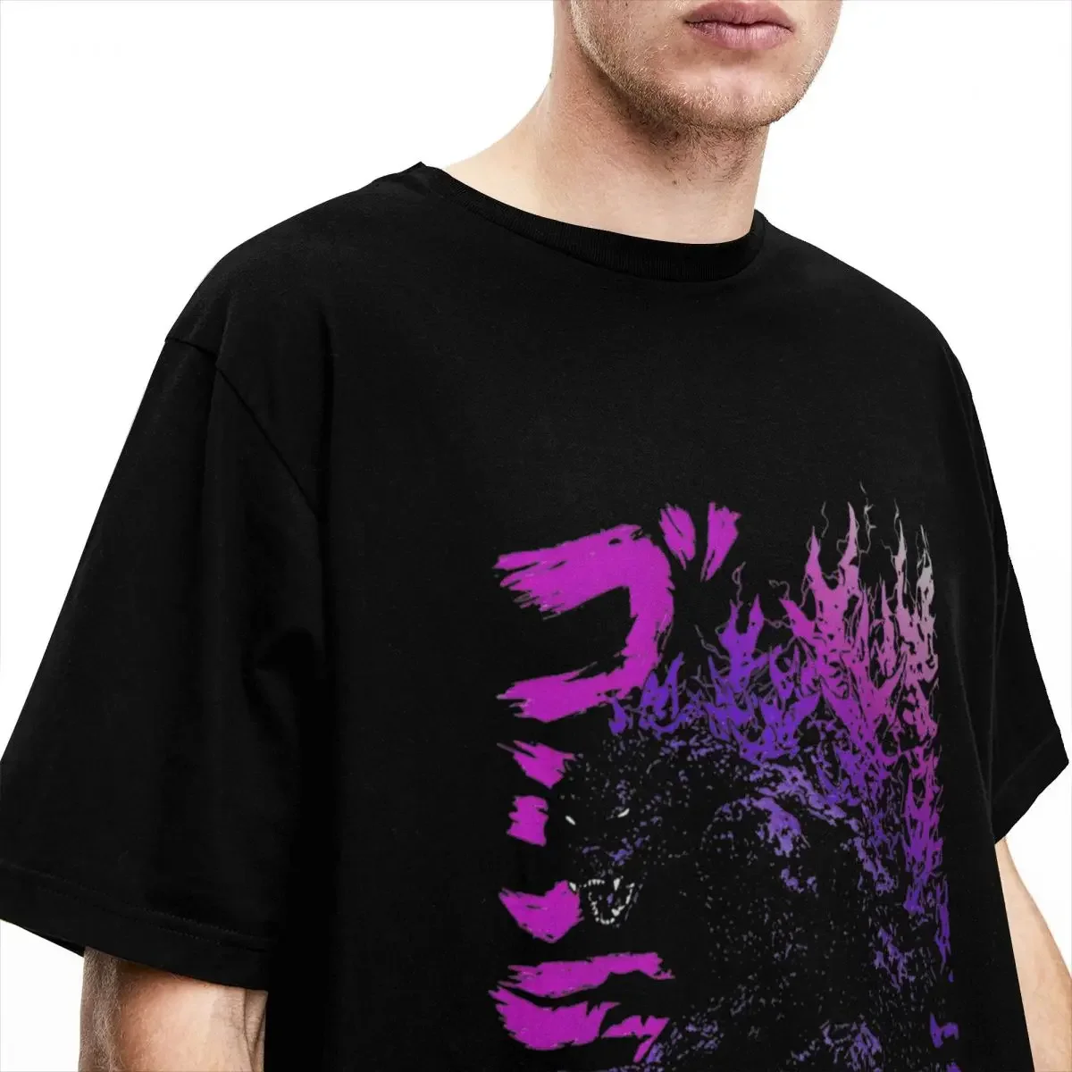 Men Millenium Godzillas T-Shirts Movie Monters Cotton Clothing Summer Vintage Short Sleeve T-Shirt O Neck Leisure Printed Tshirt