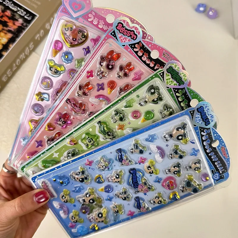 

2-20 шт. Набор объемных 3D-наклеек «Суперкрошки» с золотой фольгой и кристаллами, милые рельефные стикеры для декора, для чехлов для телефонов, ежедневников, подарков