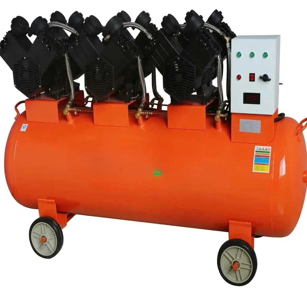 

Portable High-Pressure V Pump Screw Air Compressor Engine and Oil-Free Motor Lubricated Air Cooled Core Components Included