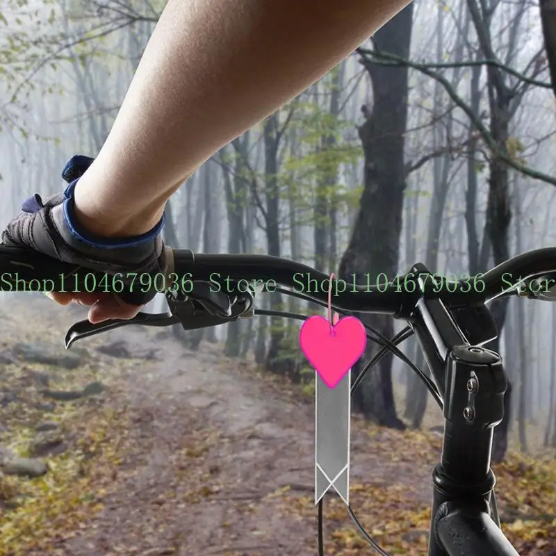 652F Cycling Safety Safety Love Heart Ribbon High Brightness Multifunction Pike Pike Pike Bike Strips