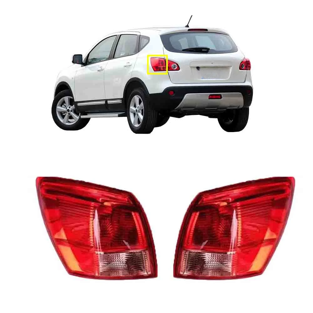 1 Piece Outside Tail Light for Nissan Qashqai Dualis J10 2008-2015 Rear Lamp No Bulb for Rear Warning Signal Light L or R