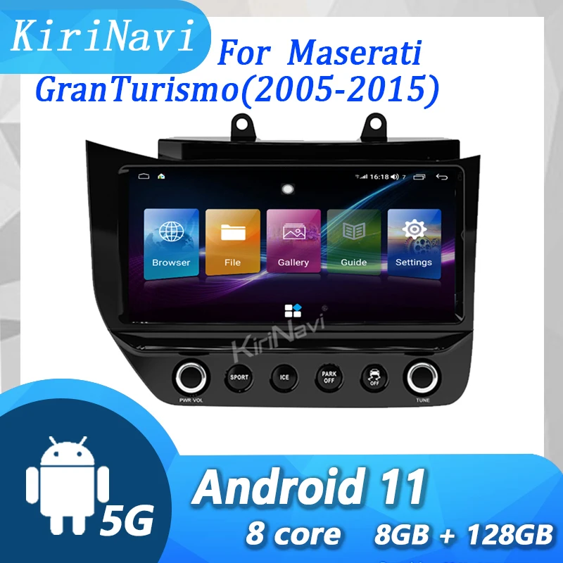 

KiriNavi Autoradio For Maserati GT GranTurismo 2005-2015 Android 11 Car Radio GPS Navigation Auto DVD Player WIFI 4G Stereo DSP