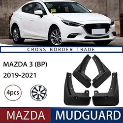 FOR Mazda 3 Axela 2019-2021 Car Molded Mud Flaps Splash Guards Mudguards Front Rear Styling Front Rear Car Accessories