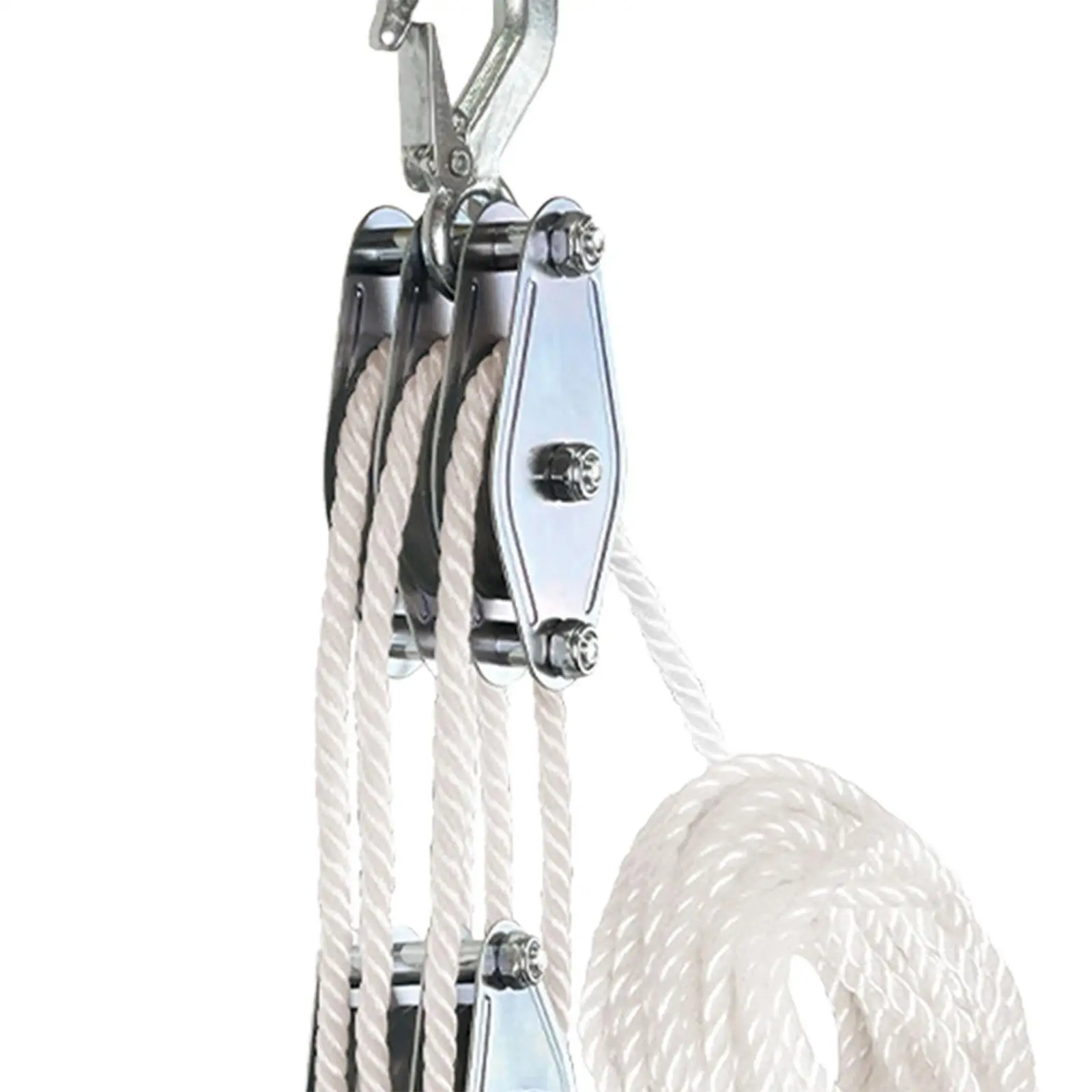 Rope Hoist for Lifting Heavy Objects Rope Pulley Hoist Manual Hand Lift