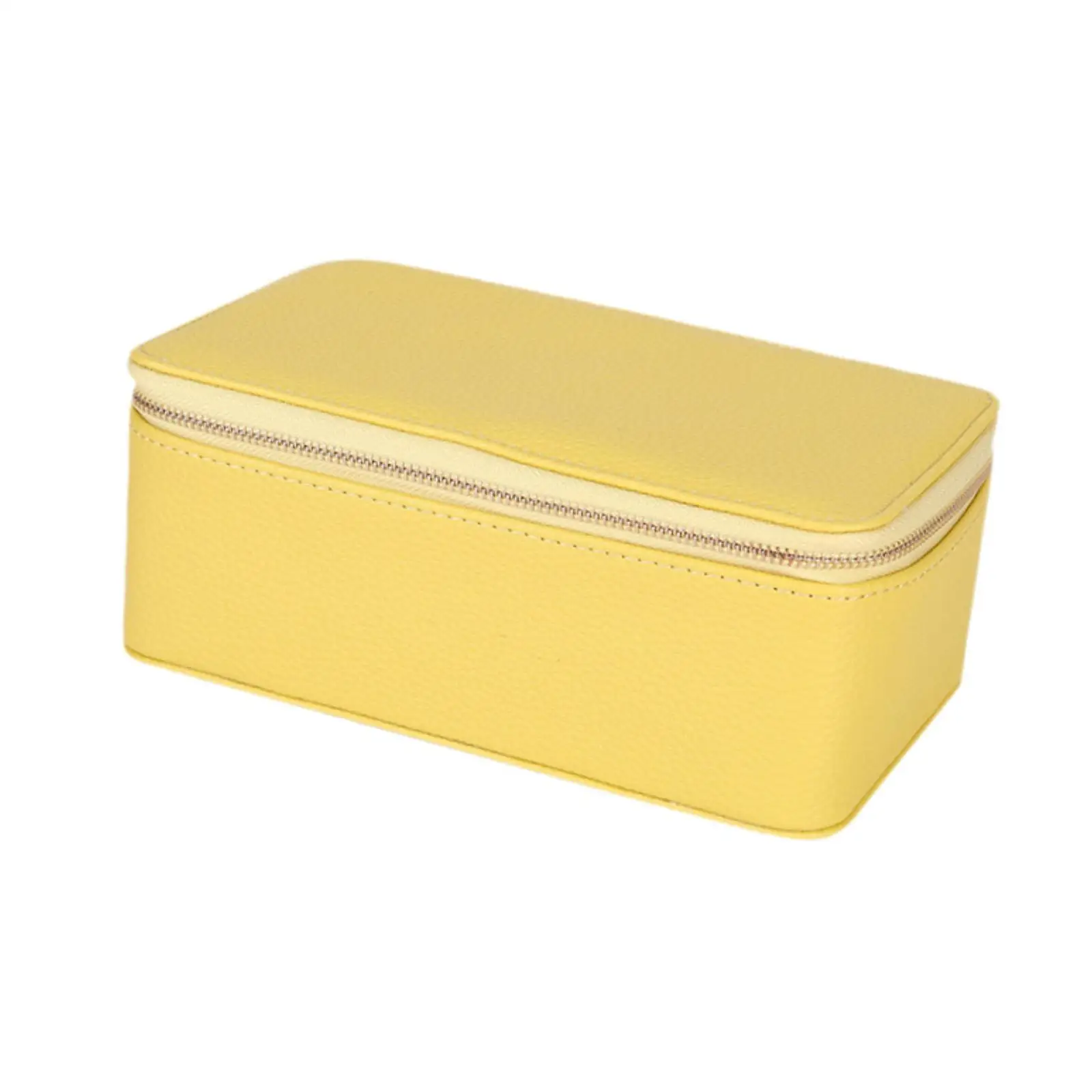 

Органайзер для шкатулки для драгоценностей с 12 пакетами, подарочная коробка для хранения ювелирных изделий для колец, желтый