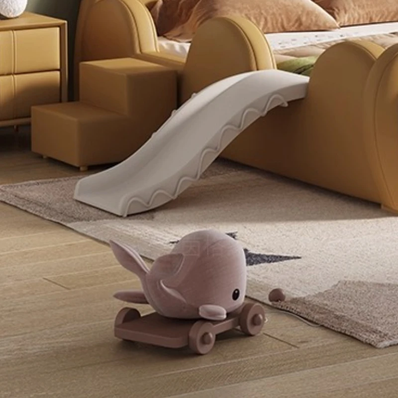 퀸 풀 사이즈 어린이 침대 프레임 슬라이드가 있는 소년용 침실 킹 사이즈 싱글 침대 고급 헤드보드 모던 가구