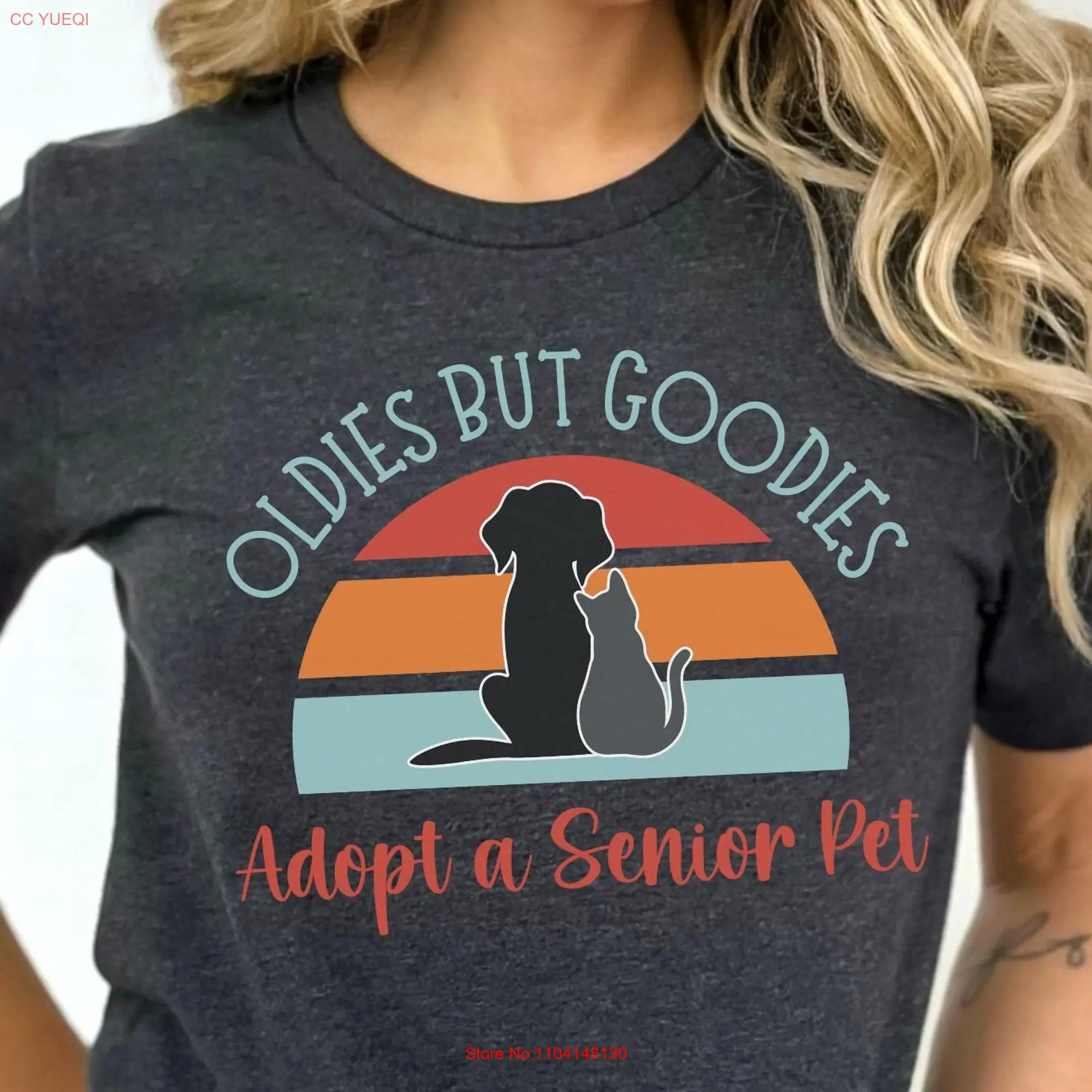 Senior Pet Adoption T Shirt Animal Adopt A Rescue Welfare Shelter long or short sleeves