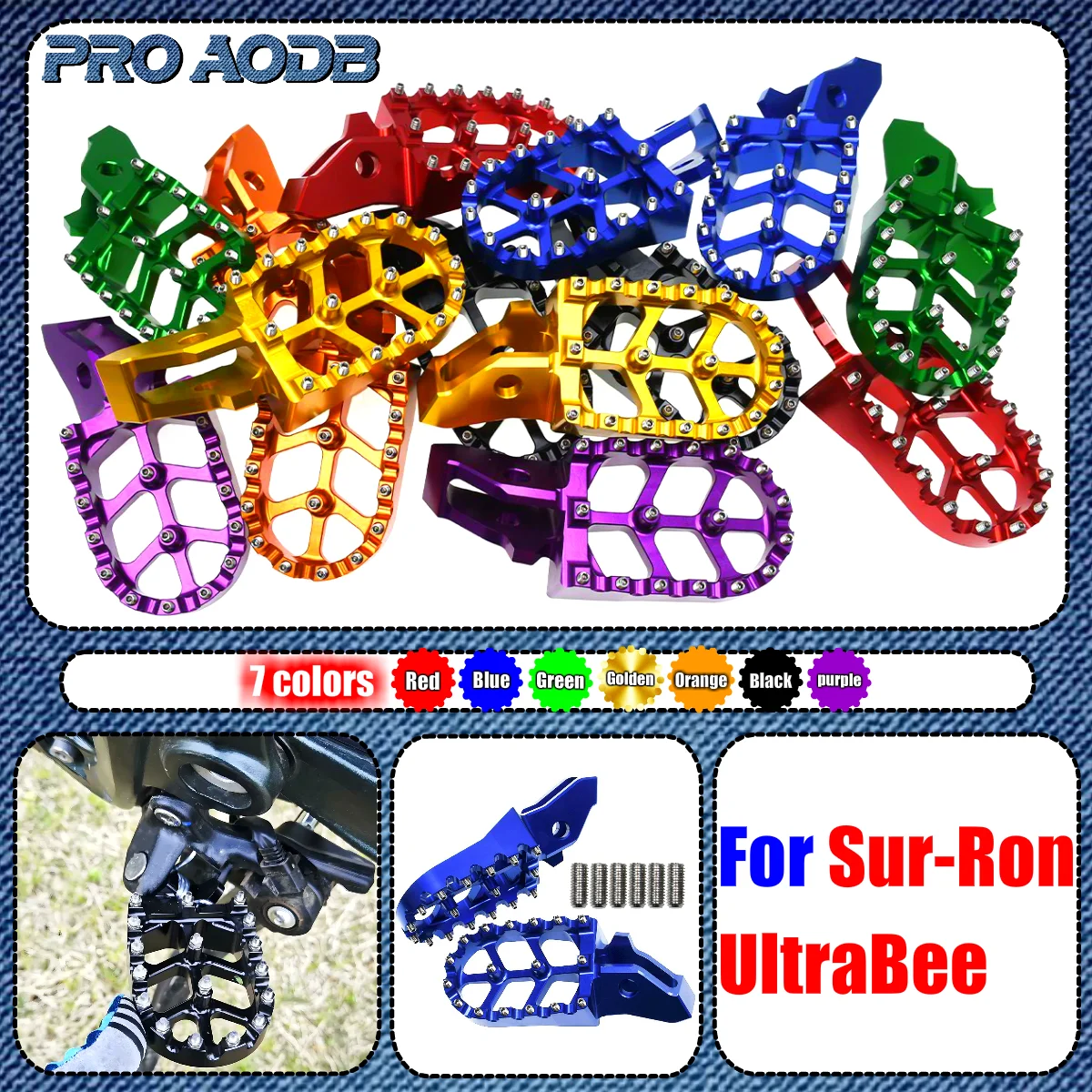 

Motorcycle Footrest For Surron Ultra Bee Sur-Ron Foot Pegs Footpegs Rests Pedals Pegs Electric Vehicle Enduro Dirt Bike