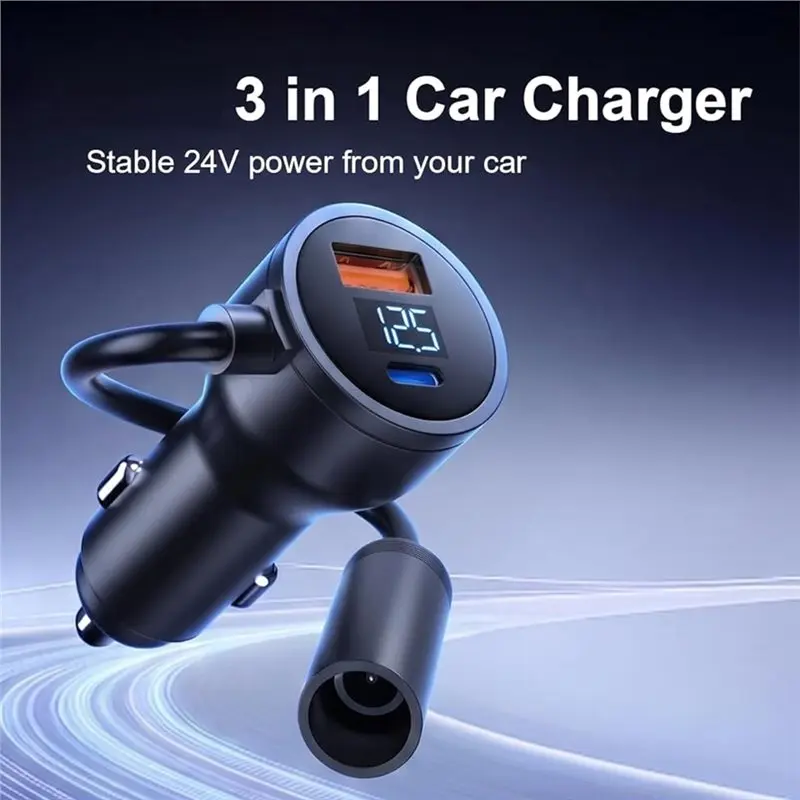 [LXYA68Z!] For Starlink Mini Car Adapter, 3 In 1 12V-20V 5A, 100W DC Step Up Converter With Voltage Display For Vehicles, Rvs, Y