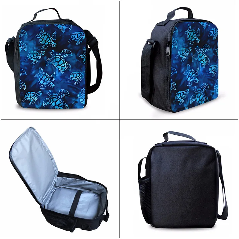 Trendy Popular Novelty tortoise 3D Print 3pcs/Set Student School Bags Laptop Daypack Backpack Crossbody Lunch bag Pencil Case