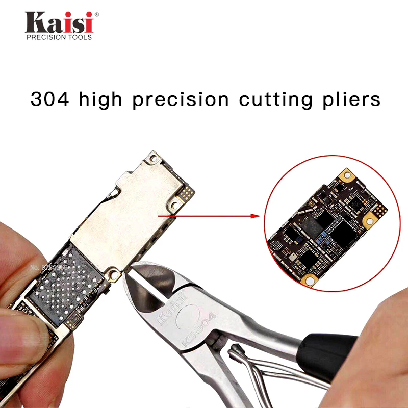 Kaisi KS-304 CR-V scheda madre del telefono cellulare in acciaio legato EMI schermatura copertura pinze da taglio di precisione strumento manuale di riparazione del telefono