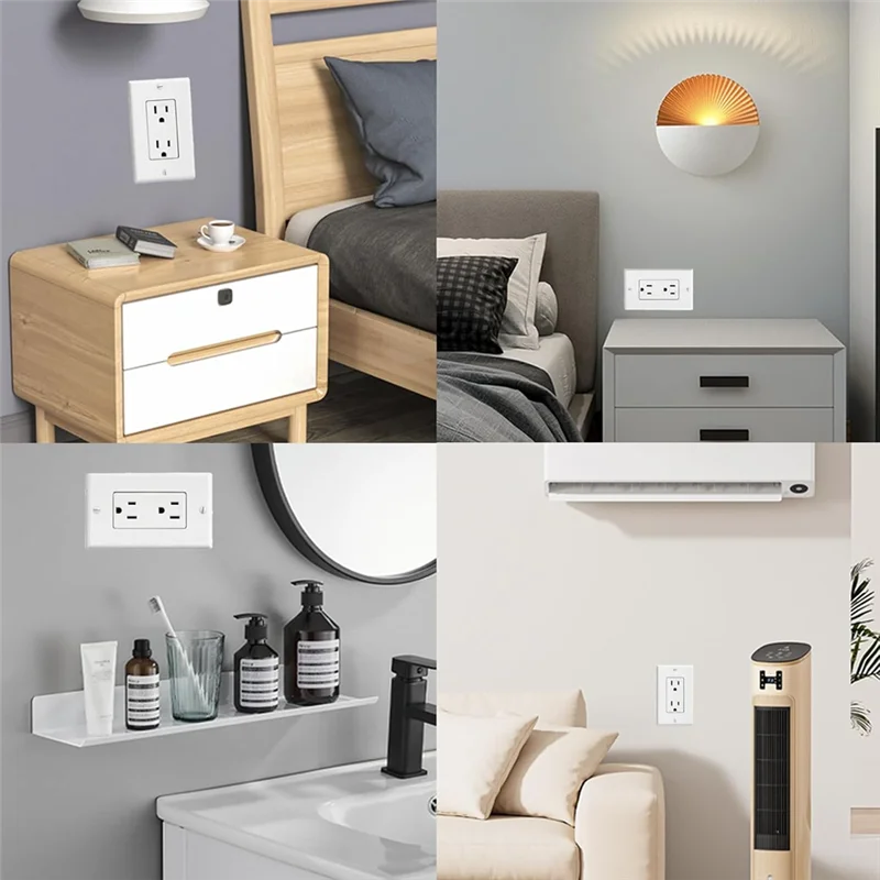 A47U 6 Pcs BE1-2 Electrical Outlet Box Extender, Electrical Box Extender, 1 Electrical Outlet Box Extender With 12 Screws