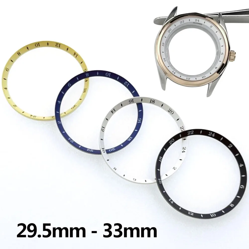

29.5mm 33mm Watch Copper Chapter Ring Replacement Watch Case Inserts Scale Ring Inner Shadow Circle, Mechanical Watch Bezel
